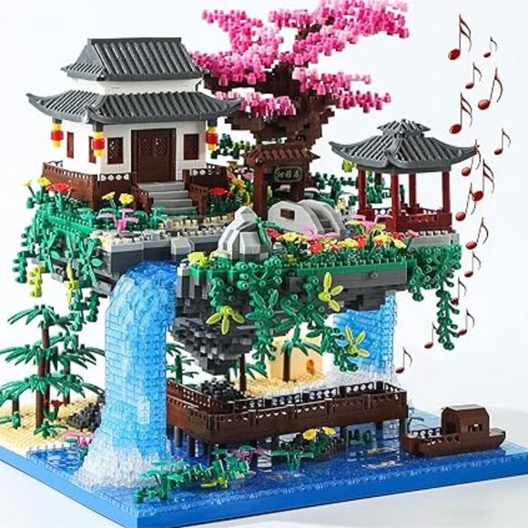 Cherry Blossom Tree Building Set with Gift Box, 3320 Pcs Cherry Blossom